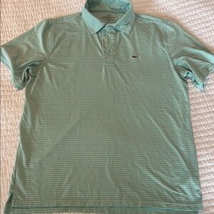 Vineyard Vines Boy’s Green Striped Polo Shirt